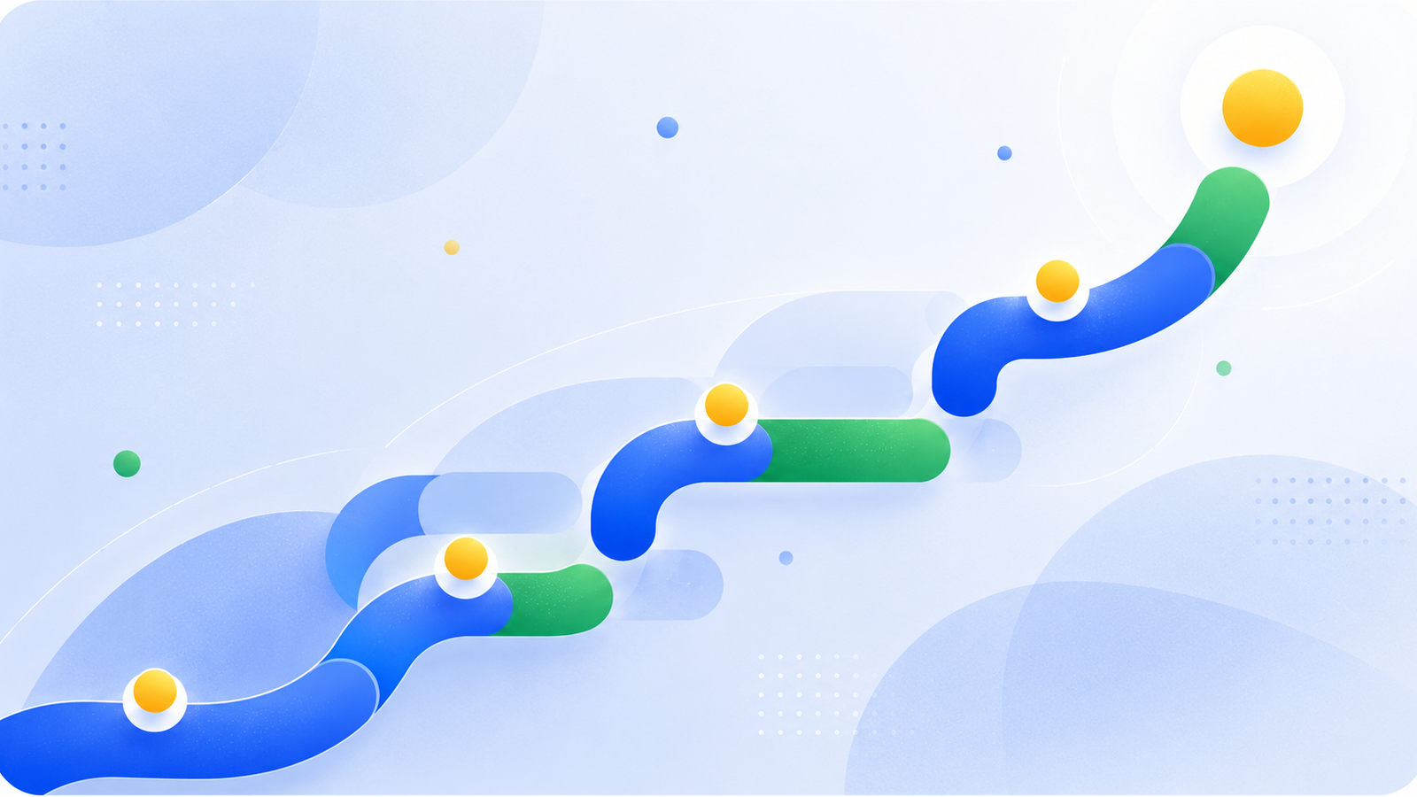 Abstract blue visual representing structured learning pathways.